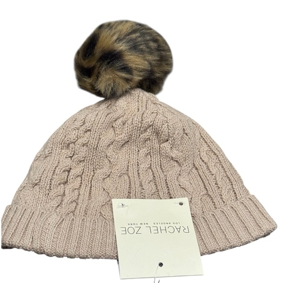 Rachel Zoe Baby 3 Piece Set 18 M Cable Knit Dress Leopard Print Vest Beanie Hat - Picture 5 of 11